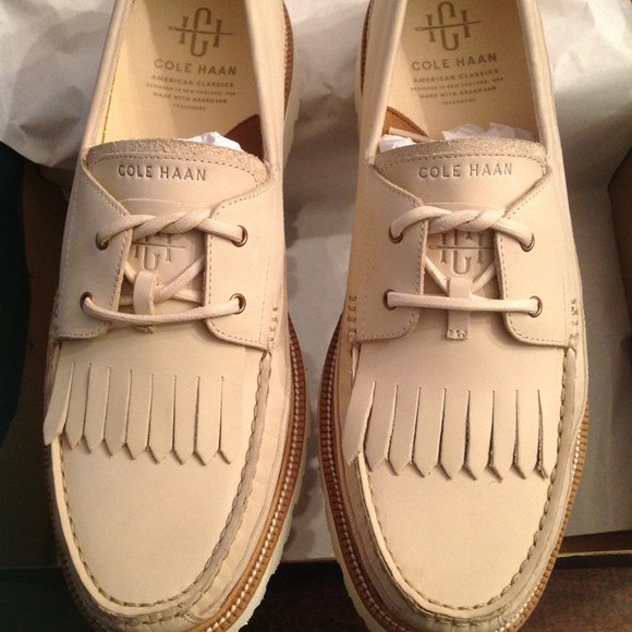Cole Haan Men's Classic Ranger Leather & Suede Moccasins  - 11.5M - New in Box - Picture 6 of 11